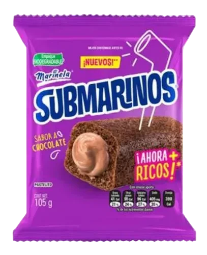 Submarinos Sabor Chocolate